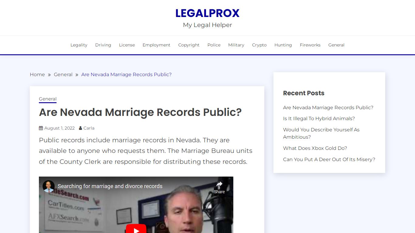 Are Nevada Marriage Records Public? – LegalProX